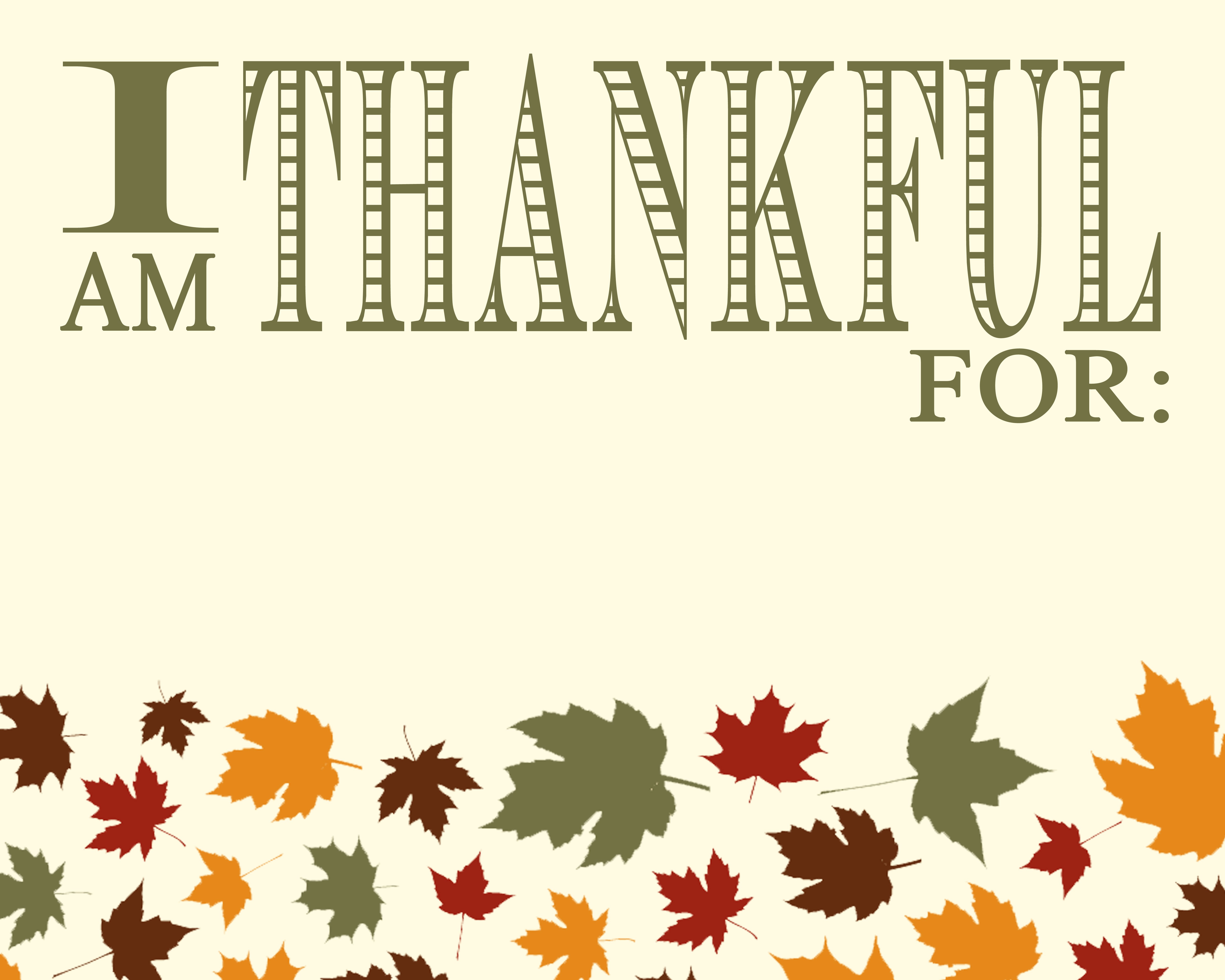 Time to be Thankful! {Free Thanksgiving Print} The Girl Creative