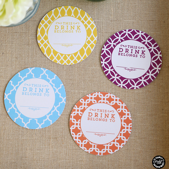 Printable Coasters and Drink Flags The Girl Creative