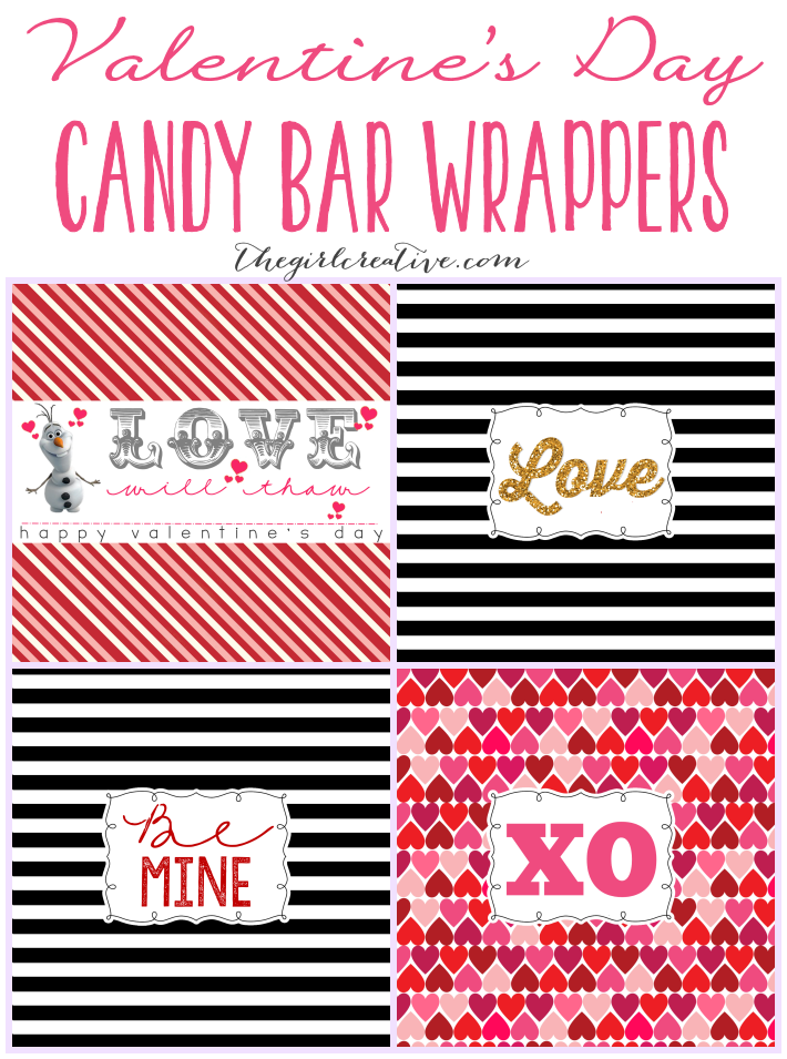 Valentine's Day Candy Bar Wrappers The Girl Creative