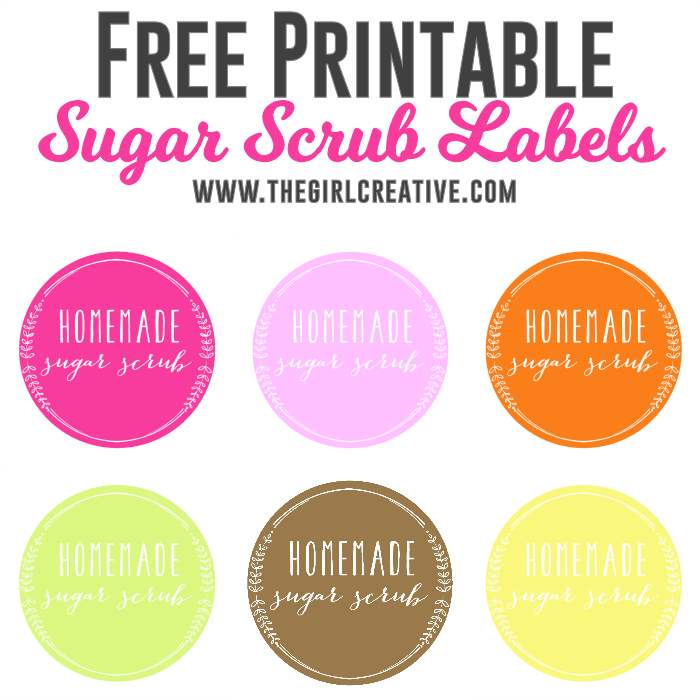 Free Sugar Scrub Labels The Girl Creative