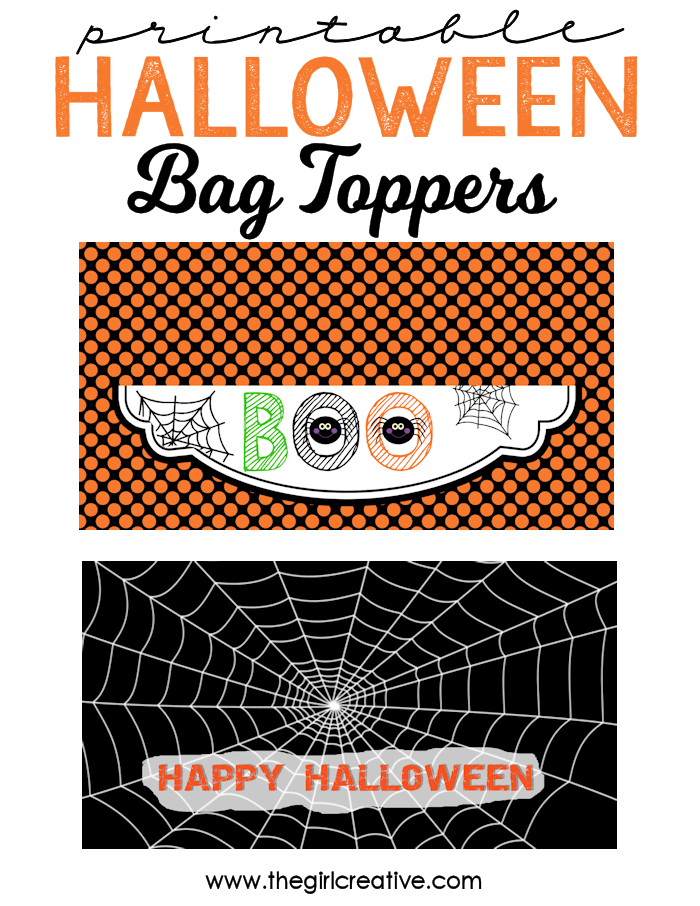 Printable Halloween Bag Toppers The Girl Creative