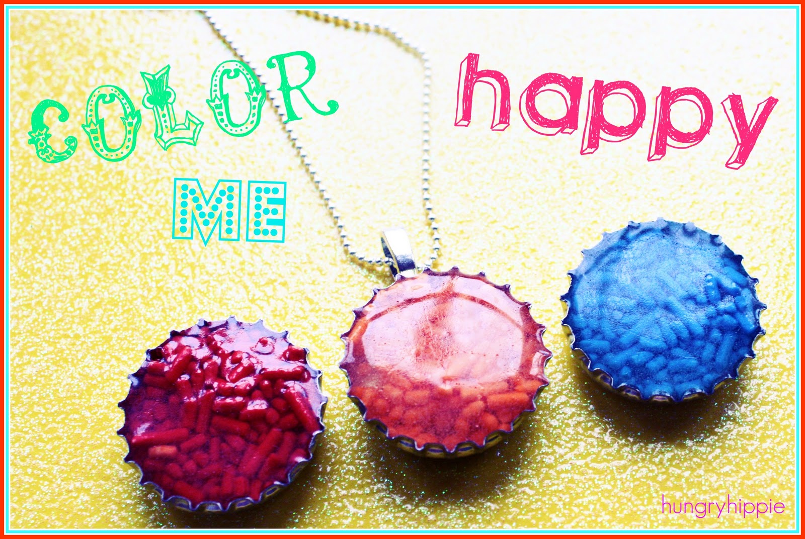 Candy Filled Bottle Cap Rings and Necklaces