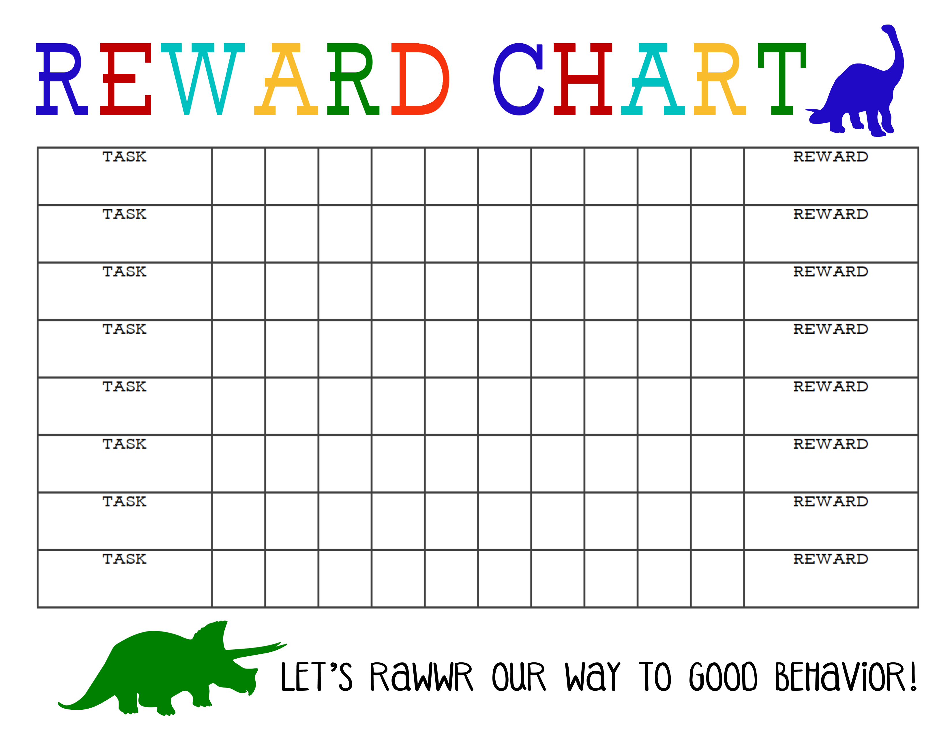 Printable Reward Chart - The Girl Creative Inside Blank Reward Chart Template