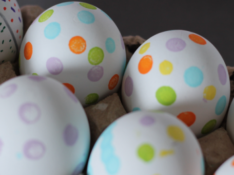 Polka Dot Easter Eggs