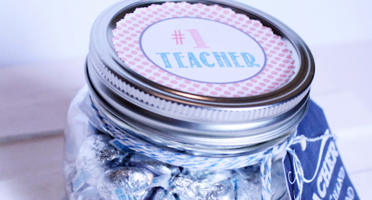 Teacher Appreciation Hershey Kiss Gift Jar
