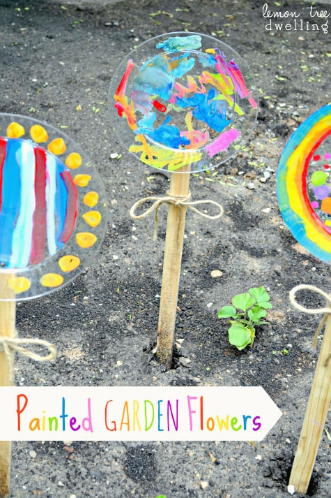 Painted Garden Flowers {create memories with kids}