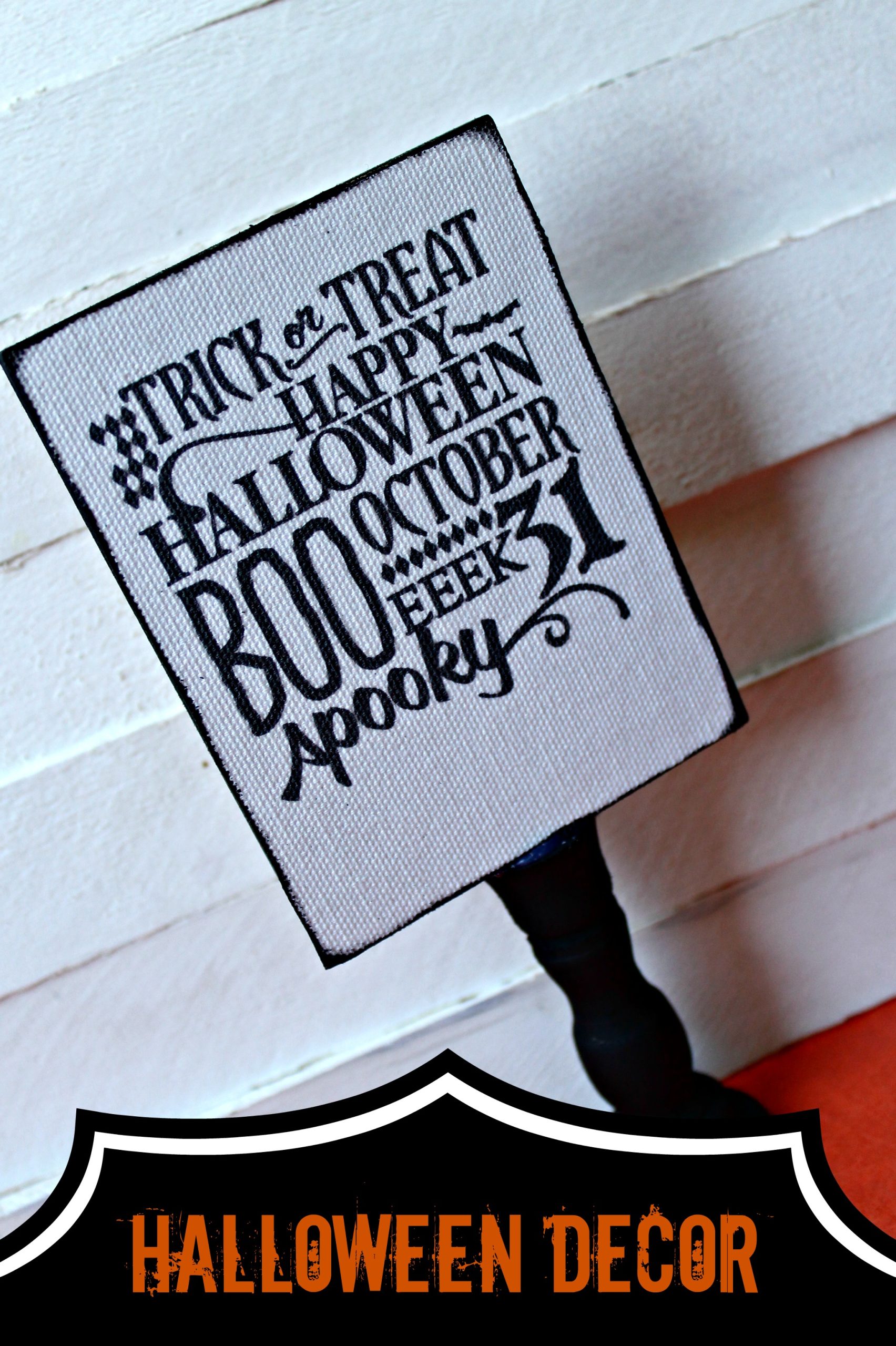 DIY Halloween Sign with Silhouette {October Specials}