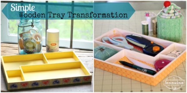 A Jennuine Life: Simple Wooden Tray Transformation