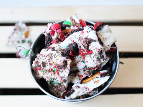 White Chocolate Mint M&M Oreo Bark