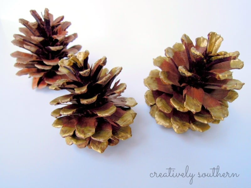 painted-pinecones