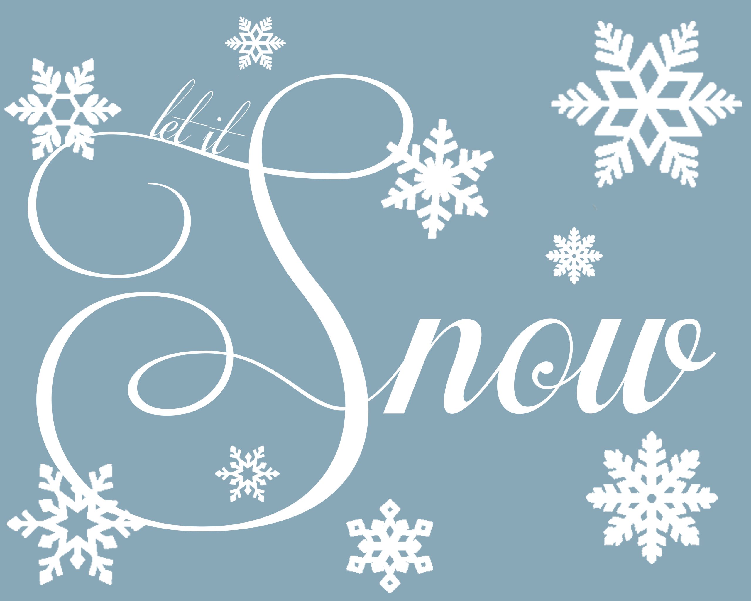 Let It Snow! {Free Christmas Printable}
