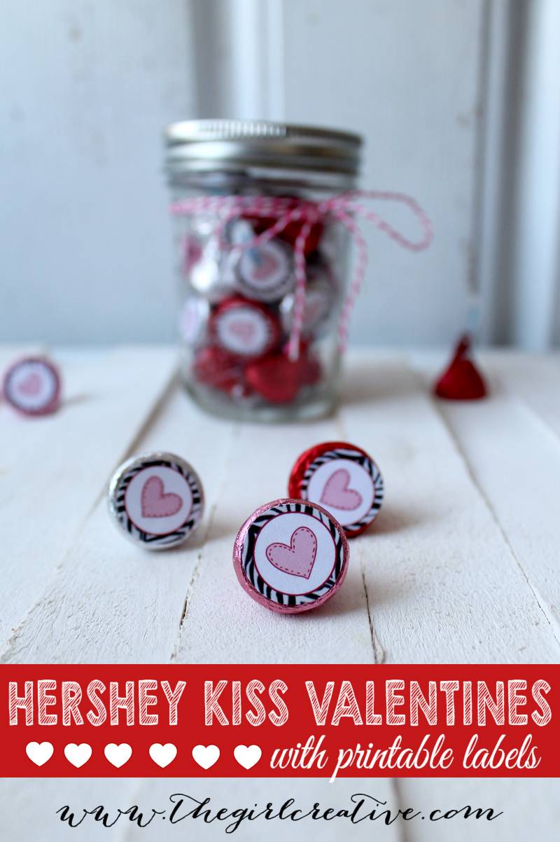 Hershey Kiss Valentine Jars