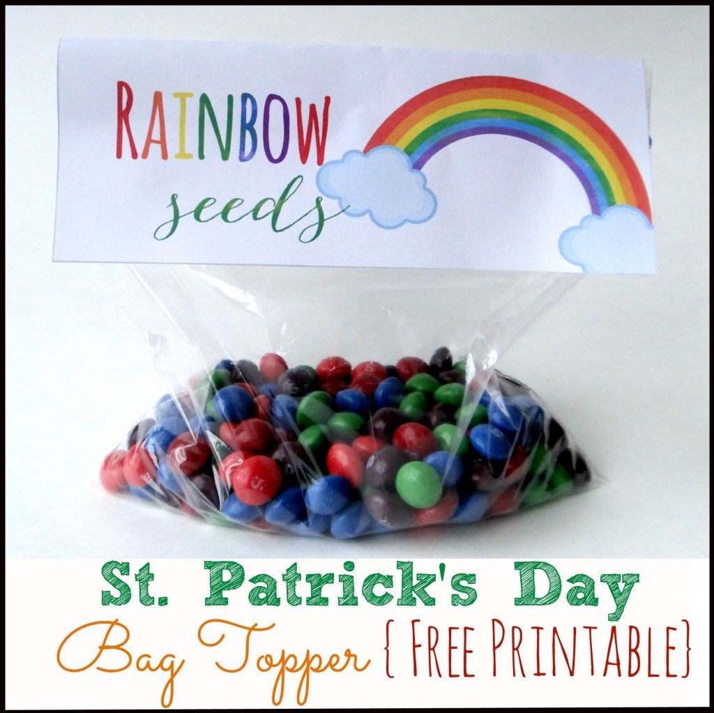 Free Printable St. Patrick's Day Bag Topper