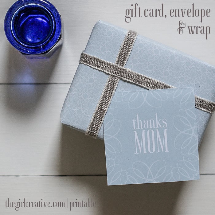Mother’s Day Printable – Gift Card, Envelope and Wrapping Paper