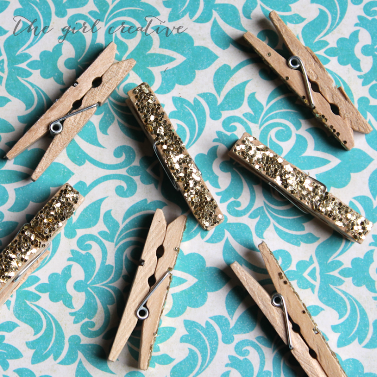 DIY Glitter Clothespins