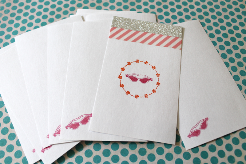 DIY Notepads -stamped pages