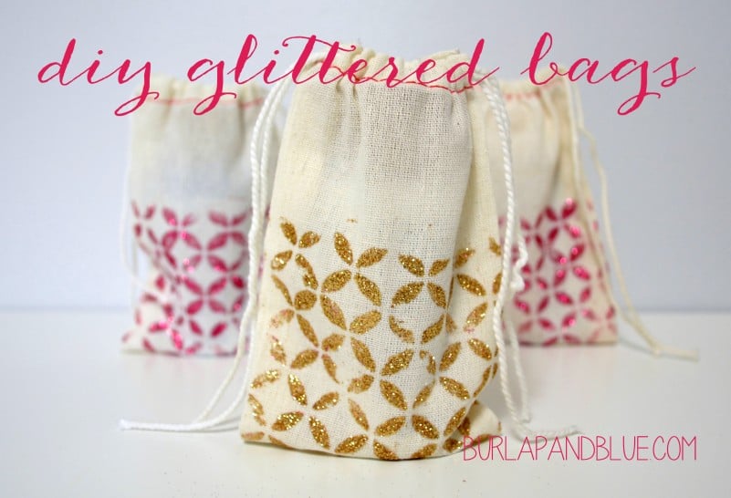 DIY Glittered Bags #makeitmonday