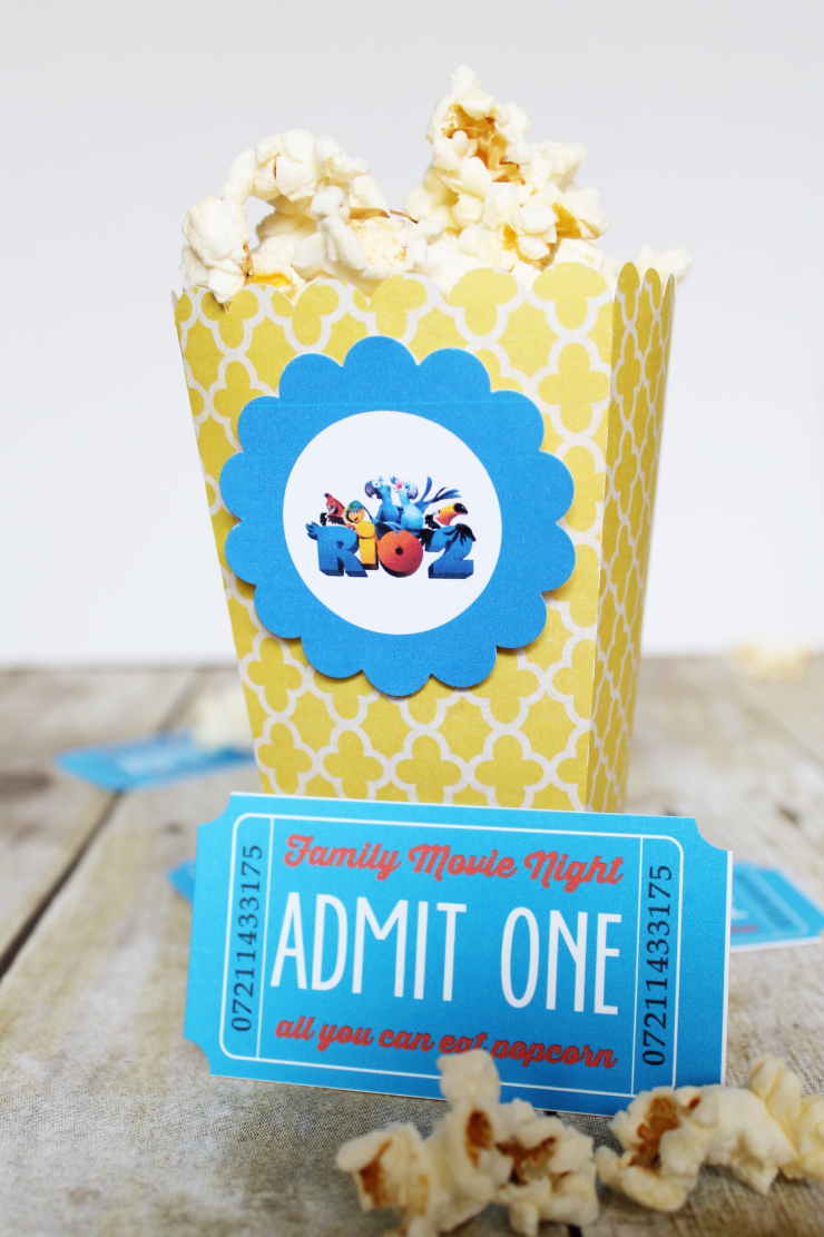 Family Movie Night with Printable Tickets