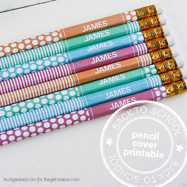 Back to School – Personalized Pencil Cover Printable