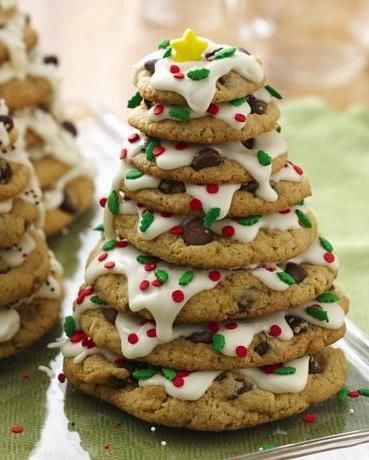 christmascookies-holiday tree stack cookies