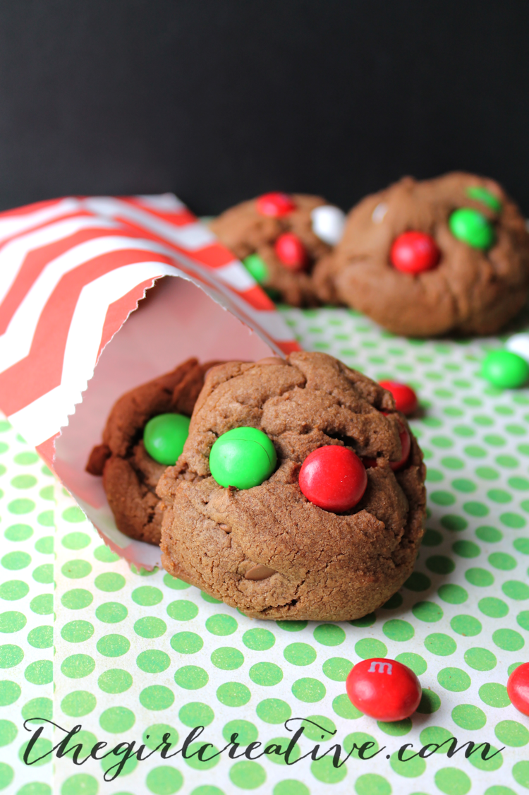 Double Chocolate Mint M&M Cookies