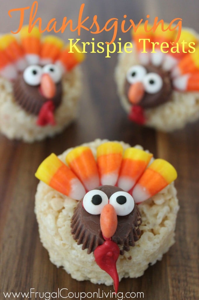 Thanksgiving Desserts-Turkey-Thanksgiving-Krispie-Treats-Frugal-Coupon-Living-682x1024
