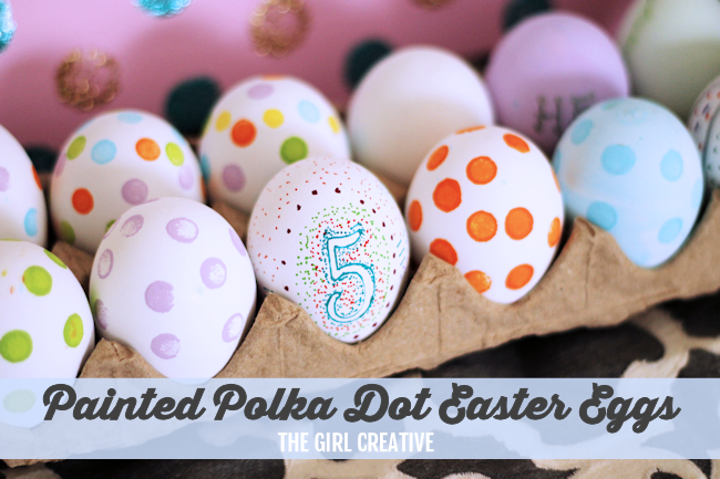 Painted Polka Dot Easter Eggs