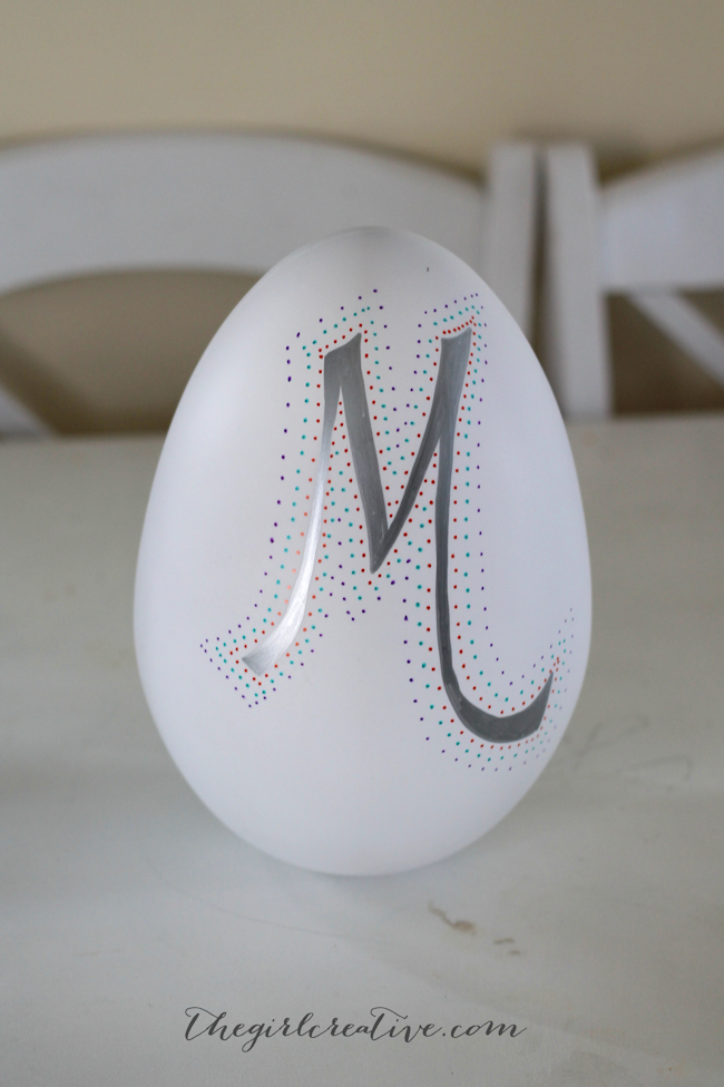 Monogram Easter Egg-no dots