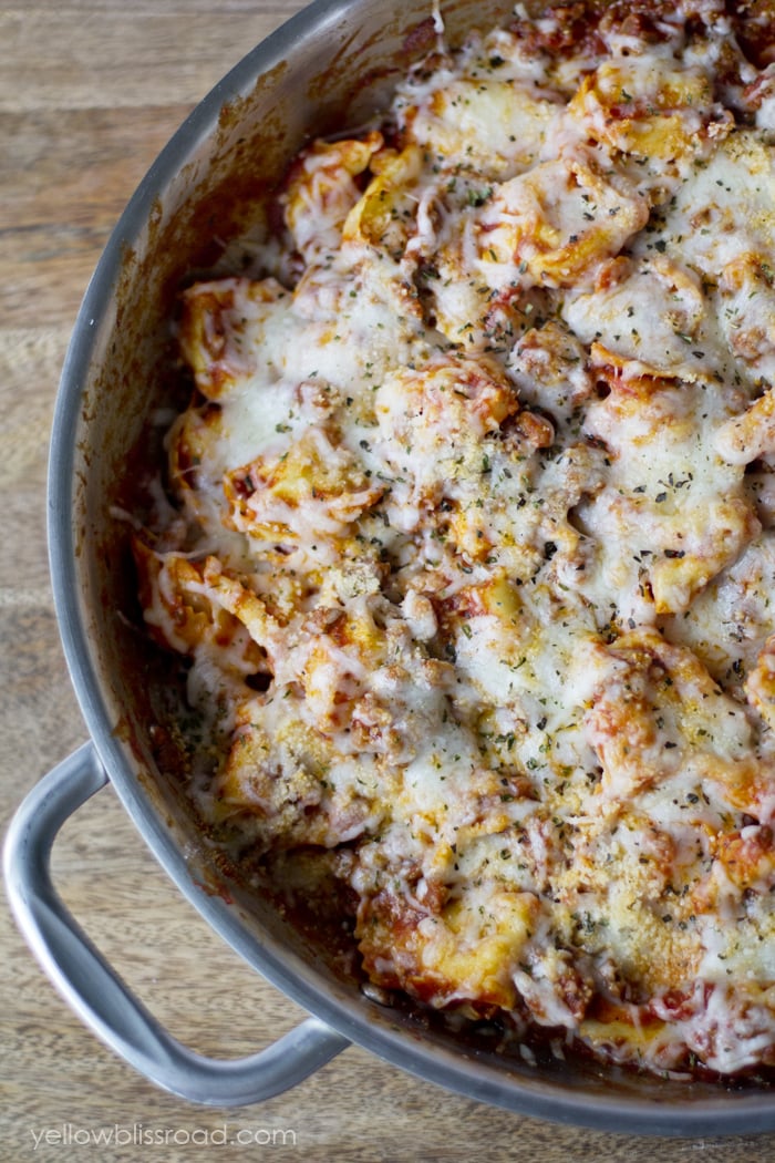 italian sausage and torellini skillet-yellow bliss road