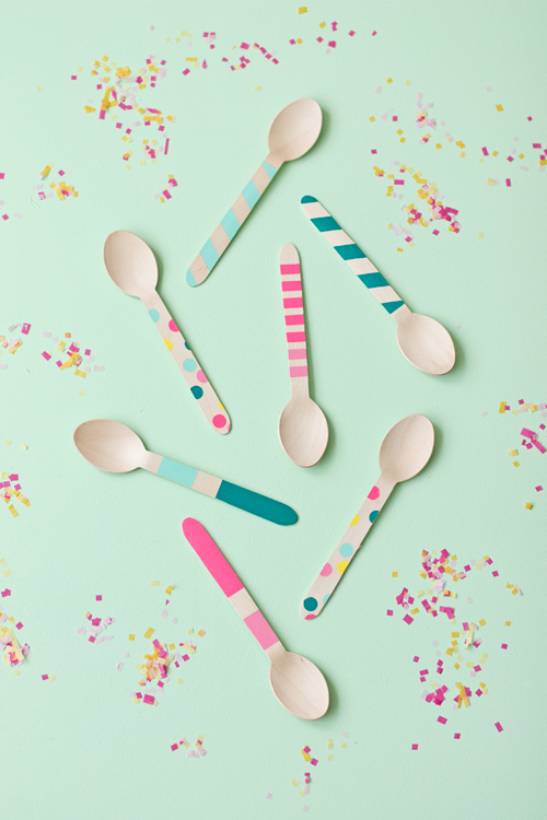 painted party spoons