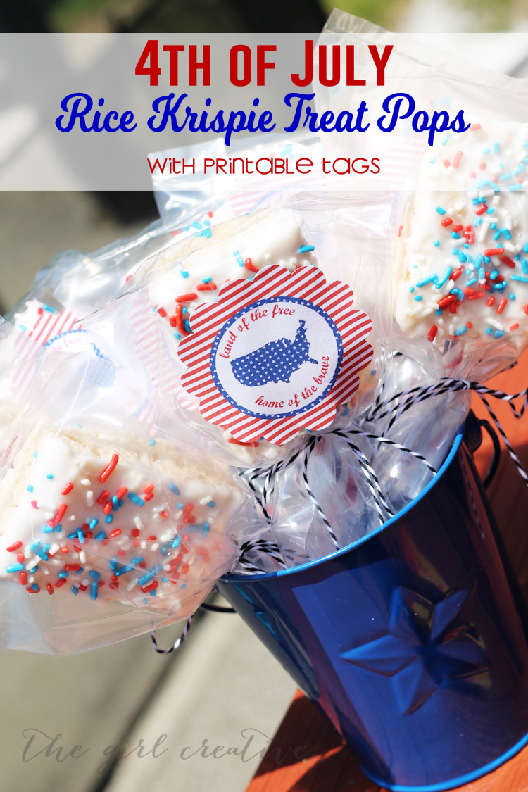 4th of July Marshmallow Treat Pops