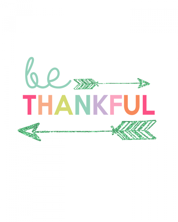 Be Thankful Printable | Day 7 Kids Prints Series - The Girl Creative