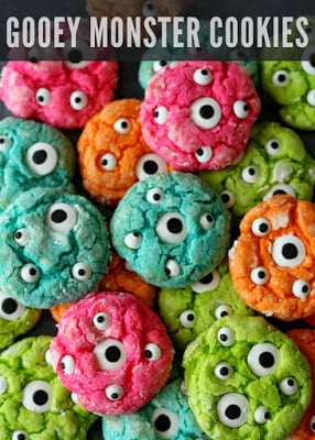 halloween - gooey monster cookies