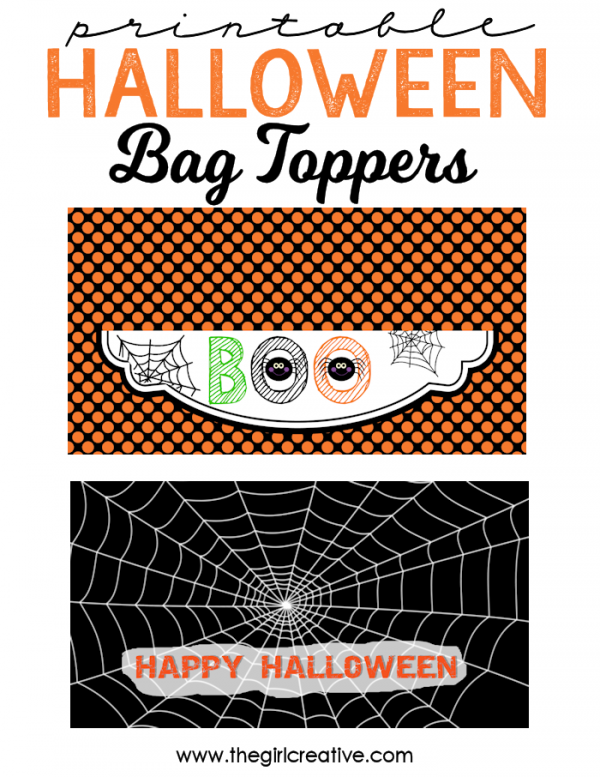 Printable Halloween Bag Toppers - The Girl Creative