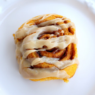 pumpkin-cinnamon rolls with caramel frosting-tgwae