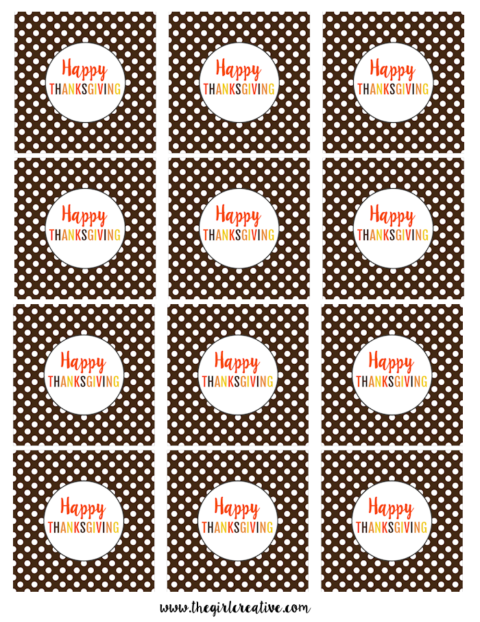 Thanksgiving Cupcake Toppers-Happy Thanksgiving