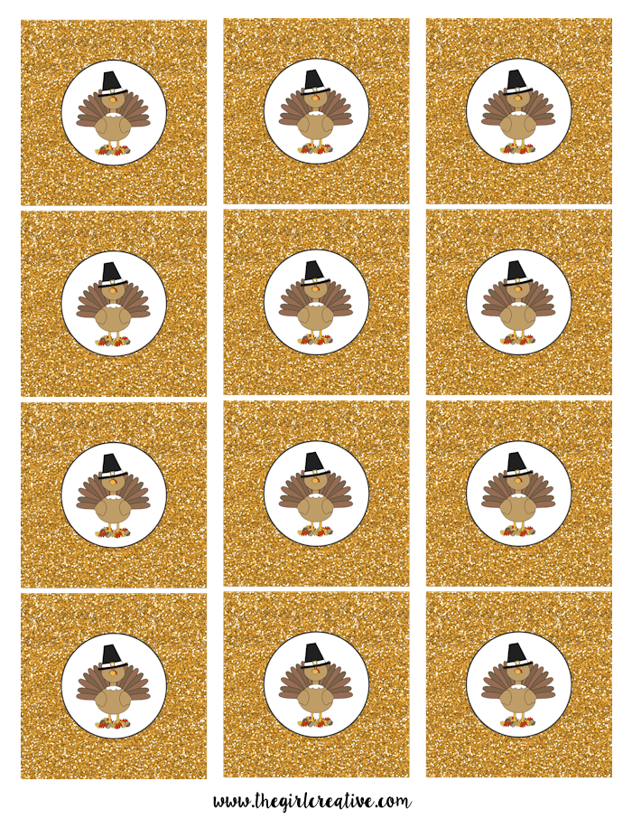 Thanksgiving Cupcake Toppers-Turkey