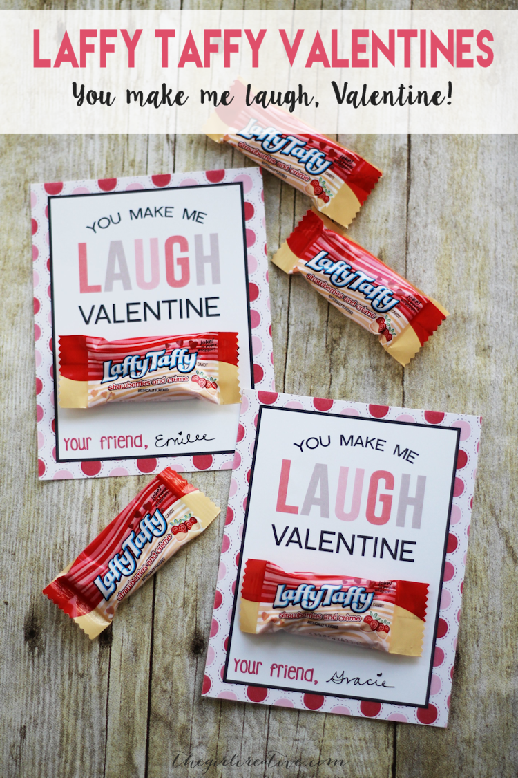 Laffy Taffy Valentines are the perfect classroom valentine treats. Great for last minute classroom parties. Free Valentine's Day Printable