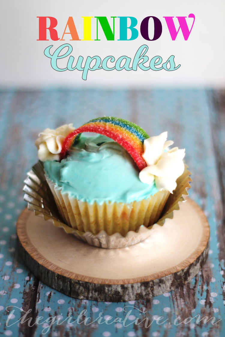 Rainbow Cupcakes are the perfect way to celebrate St. Patrick's Day. They also make a great treat for your Unicorn or My Little Pony themed birthday! Super easy to make!