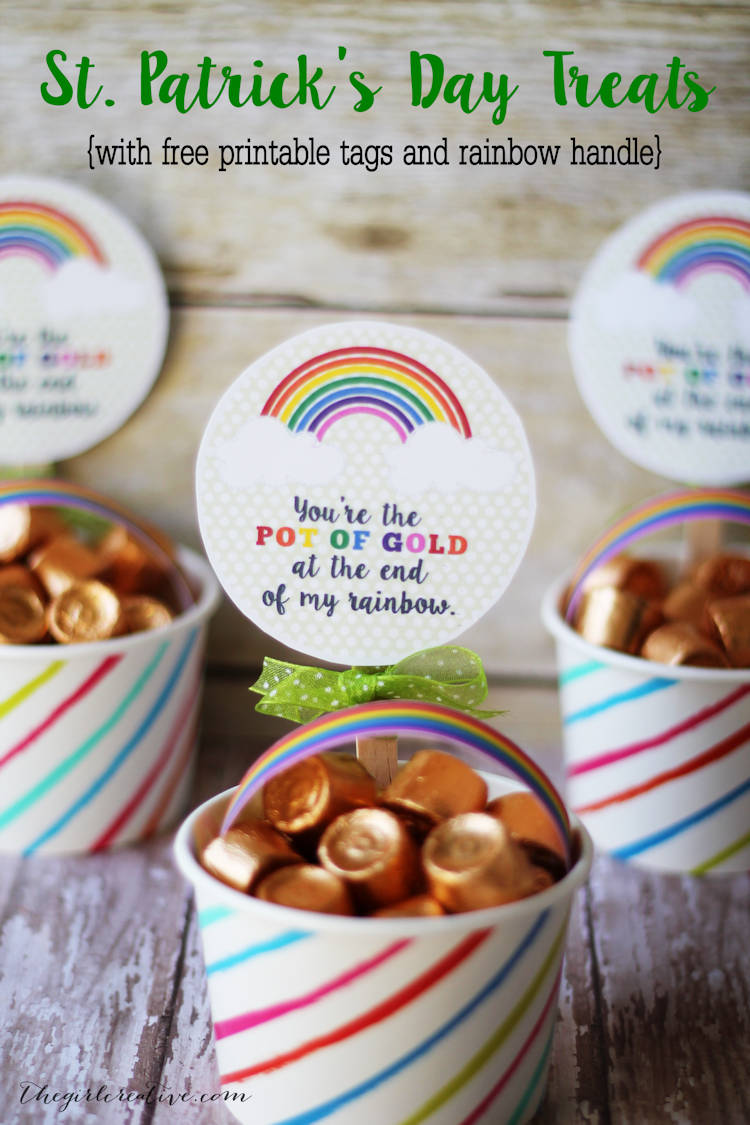 Rainbow Treat Cups for St. Patrick's Day
