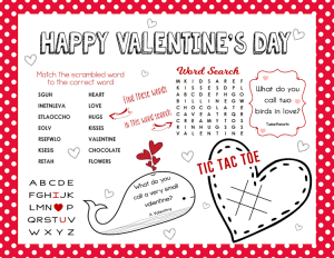Valentine Activities For 5th Graders