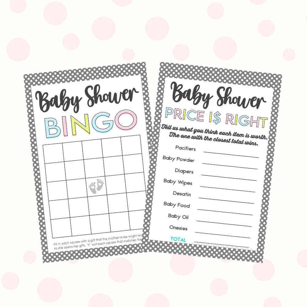 Baby Shower Bingo Game: Free Baby Bingo Printable