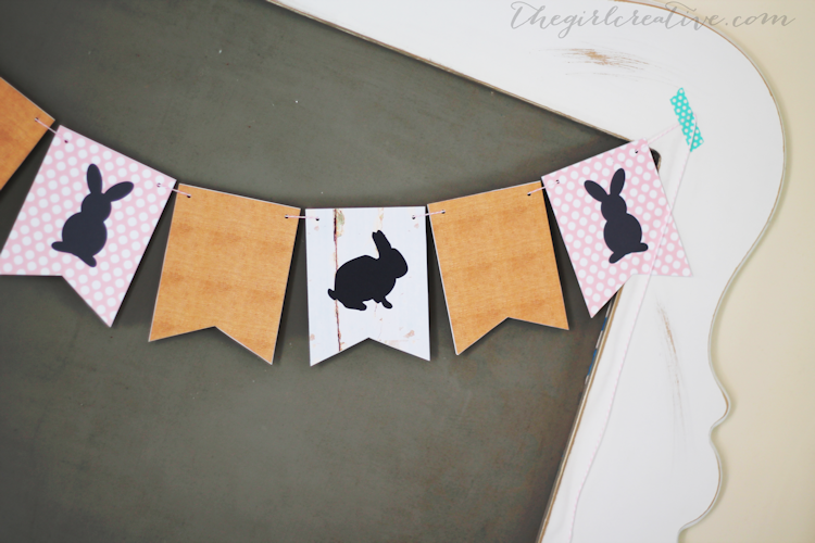 Printable Bunny Banner for Easter Decorating