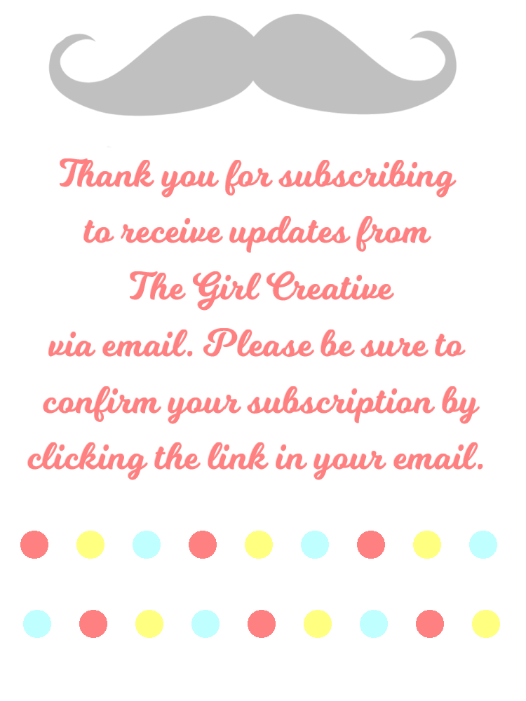 Thank you for subscribing graphic