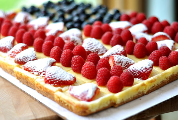 Festive Fruited Cheesecake Flag - Mel's Kitchen Cafe