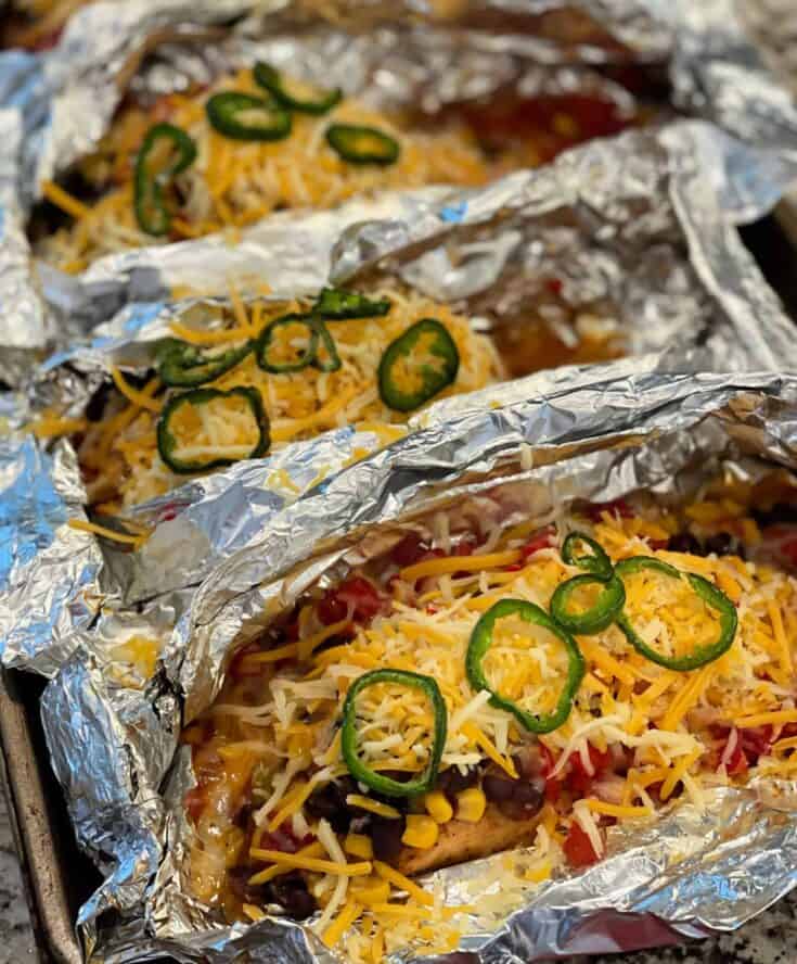 Fiesta chicken foil packet thecookinchicks