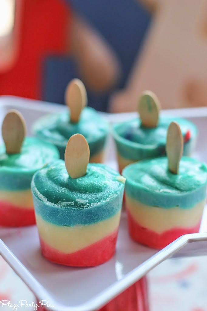 Red, White and Blue Pudding Pops - Play Party Plan