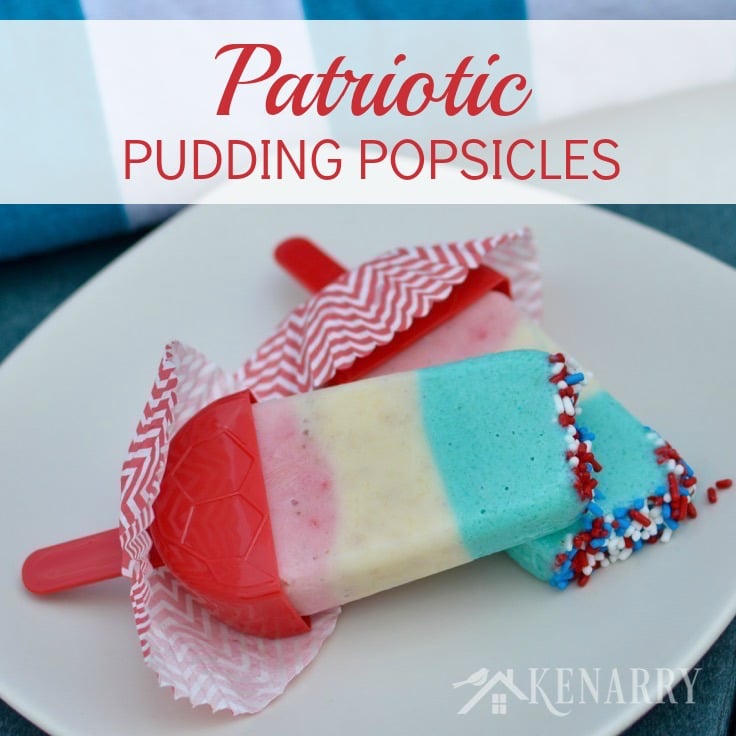 patriotic-pudding popsicles - Kennary