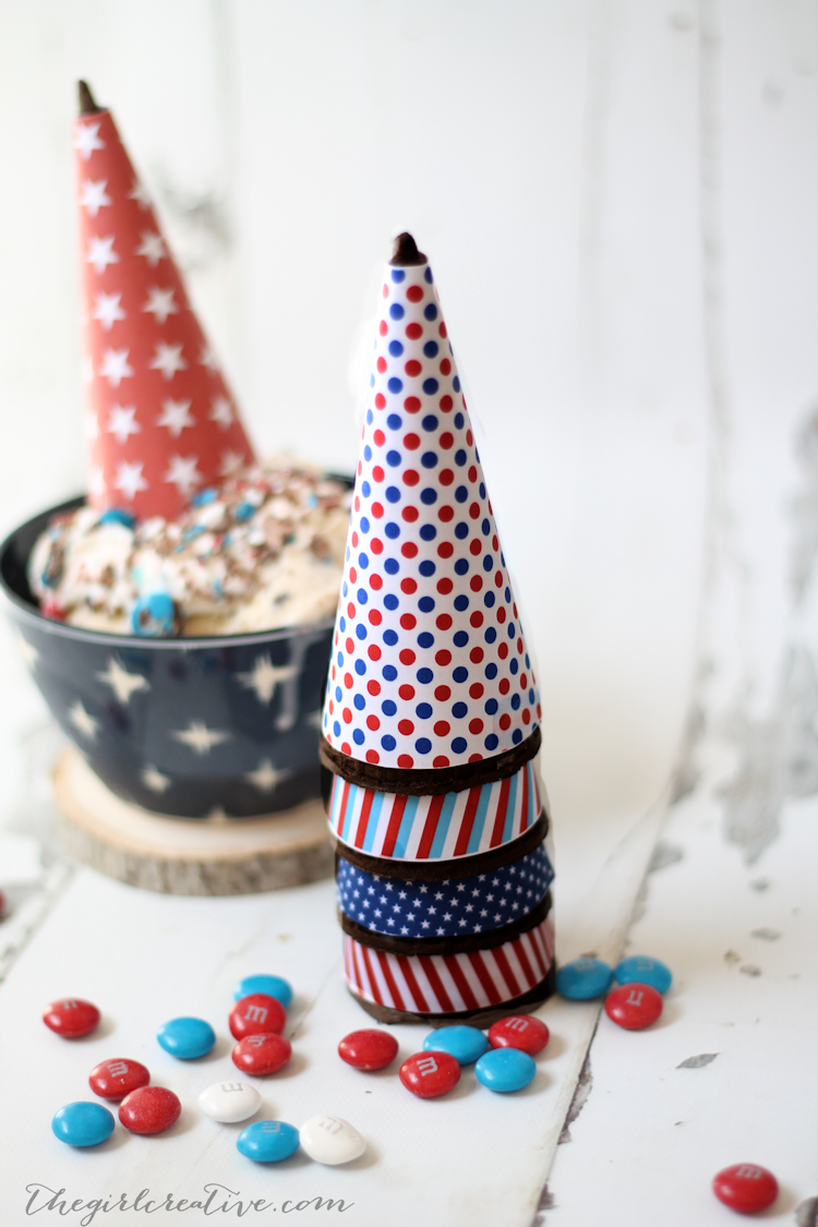Patriotic Ice Cream Cone Wrappers