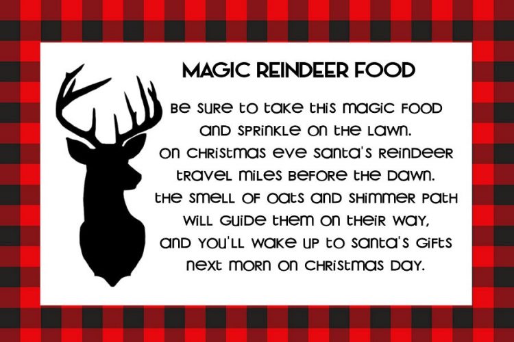 Magic Reindeer Food Printable - The Girl Creative